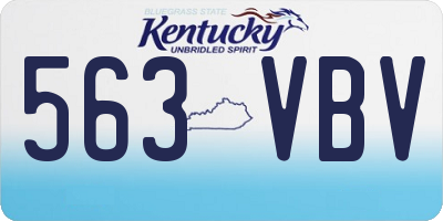 KY license plate 563VBV