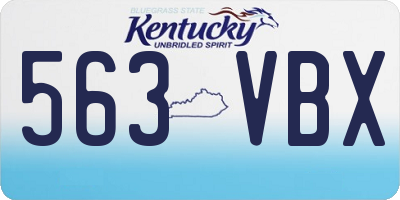 KY license plate 563VBX