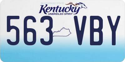 KY license plate 563VBY