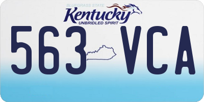 KY license plate 563VCA