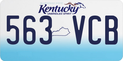 KY license plate 563VCB