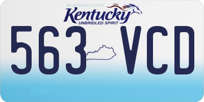 KY license plate 563VCD