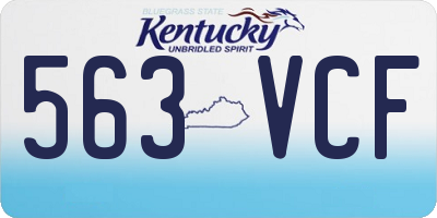 KY license plate 563VCF