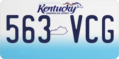 KY license plate 563VCG