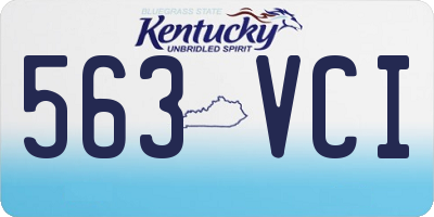 KY license plate 563VCI