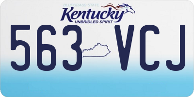 KY license plate 563VCJ