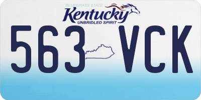 KY license plate 563VCK