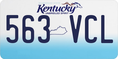 KY license plate 563VCL