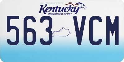 KY license plate 563VCM