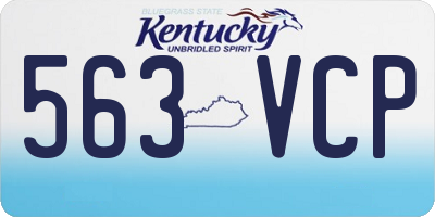 KY license plate 563VCP