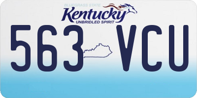 KY license plate 563VCU
