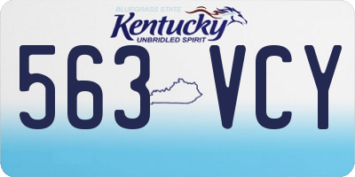 KY license plate 563VCY