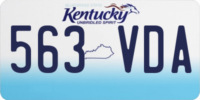 KY license plate 563VDA