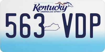 KY license plate 563VDP