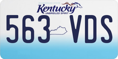 KY license plate 563VDS