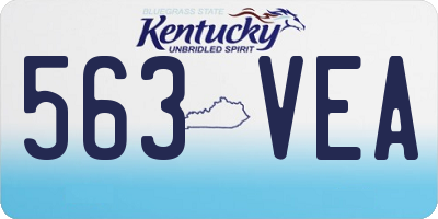 KY license plate 563VEA