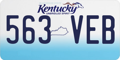KY license plate 563VEB