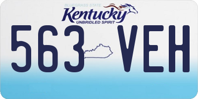 KY license plate 563VEH