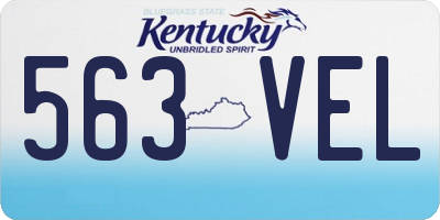KY license plate 563VEL