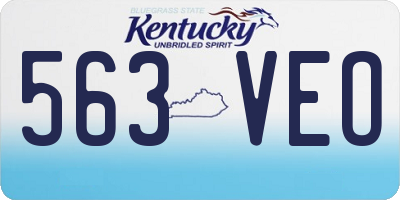 KY license plate 563VEO