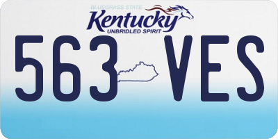 KY license plate 563VES