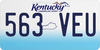 KY license plate 563VEU
