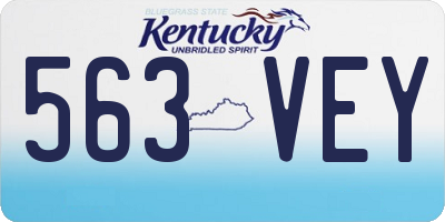 KY license plate 563VEY