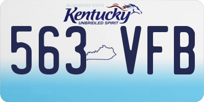 KY license plate 563VFB