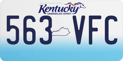 KY license plate 563VFC
