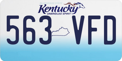 KY license plate 563VFD