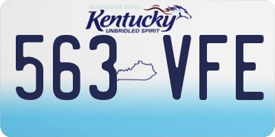 KY license plate 563VFE