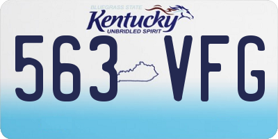 KY license plate 563VFG