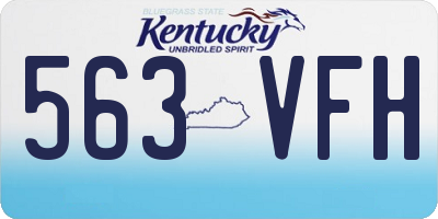 KY license plate 563VFH