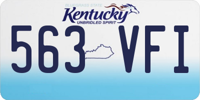 KY license plate 563VFI