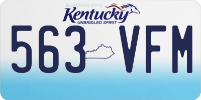 KY license plate 563VFM