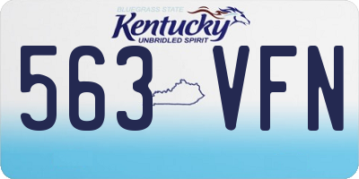 KY license plate 563VFN
