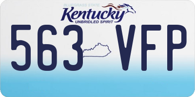 KY license plate 563VFP