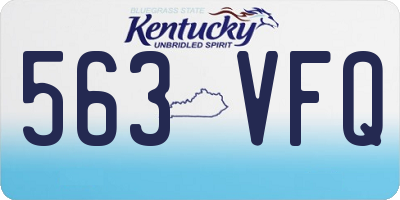 KY license plate 563VFQ