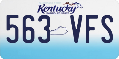 KY license plate 563VFS