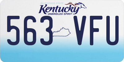 KY license plate 563VFU