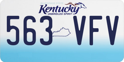 KY license plate 563VFV