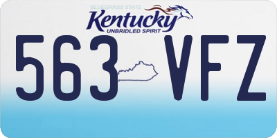 KY license plate 563VFZ