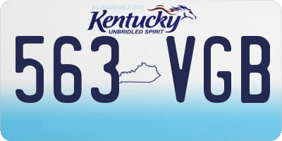 KY license plate 563VGB