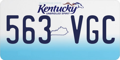 KY license plate 563VGC