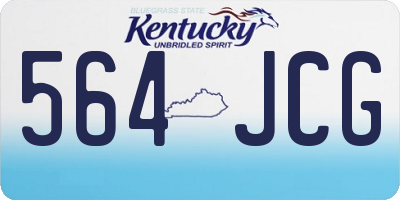 KY license plate 564JCG