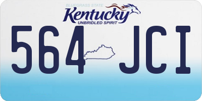 KY license plate 564JCI