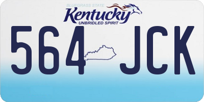 KY license plate 564JCK