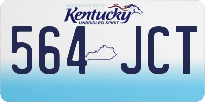 KY license plate 564JCT
