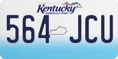 KY license plate 564JCU