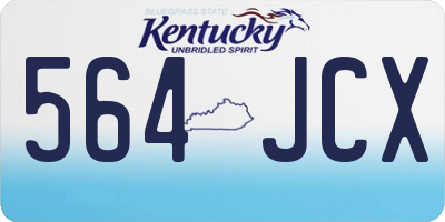 KY license plate 564JCX